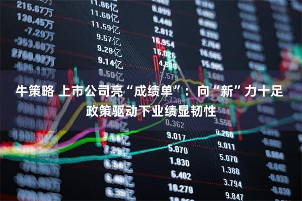 牛策略 上市公司亮“成绩单”：向“新”力十足 政策驱动下业绩显韧性